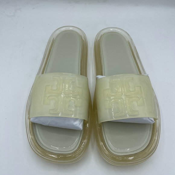 Tory Burch Bubble Jelly Slides size 8, color New Ivory - Picture 2 of 4